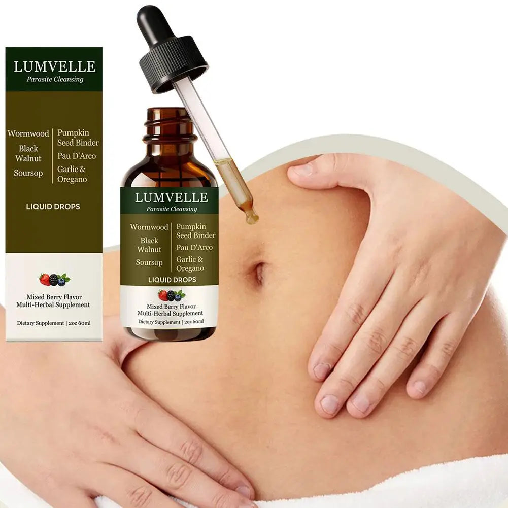 Lumvelle Wild Harvested Wormwood Liquid Drops with 7 Plant Ingredients Gut Cleaning Support & Digestive Balance Daily Wellness