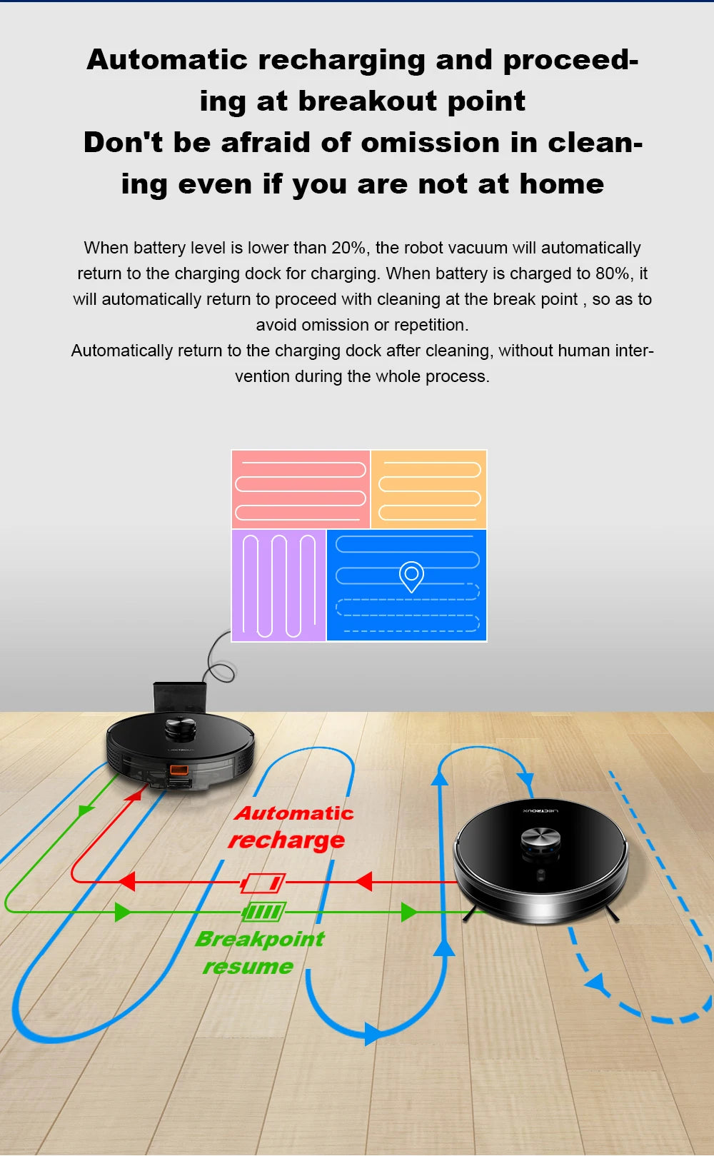 Tidesmit Liectroux LILIN X6 robot vacuum side view showing laser navigation sensor for multi-floor home carpet mapping
