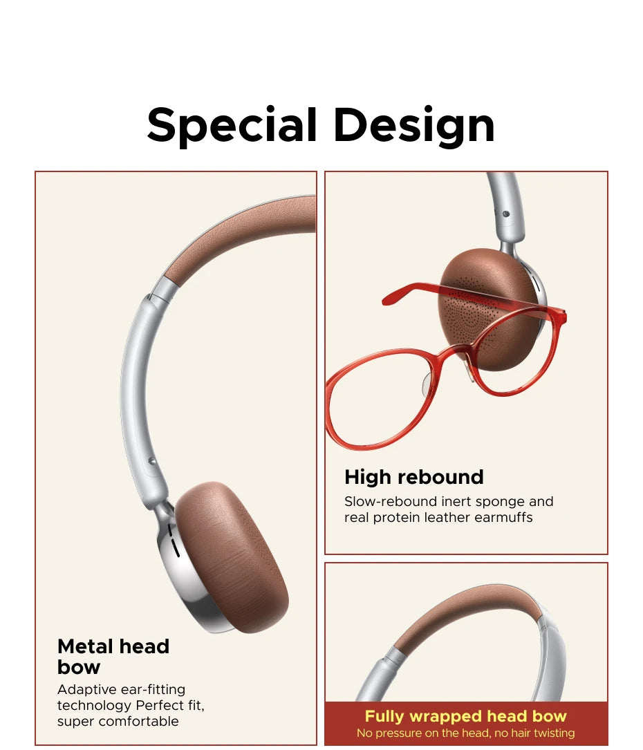 Wireless Headphones with Active Noise Cancellation | Cloud Foam Comfort Tidesmit
