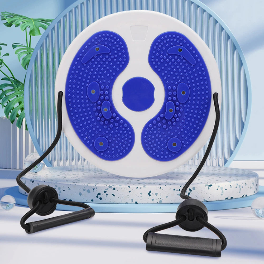Waist Twisting Disc with Resistance Bands & Magnetic Foot Massage Body Shaping Massage Equipment Tidesmit