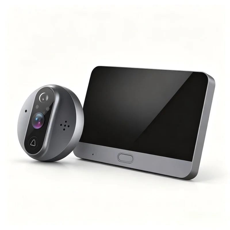 3MP Tuya Smart Life WiFi Peephole Door Camera 1080P Digital Viewer Doorbell 5000mAh Battery PIR Motion Detection IR Night Vision