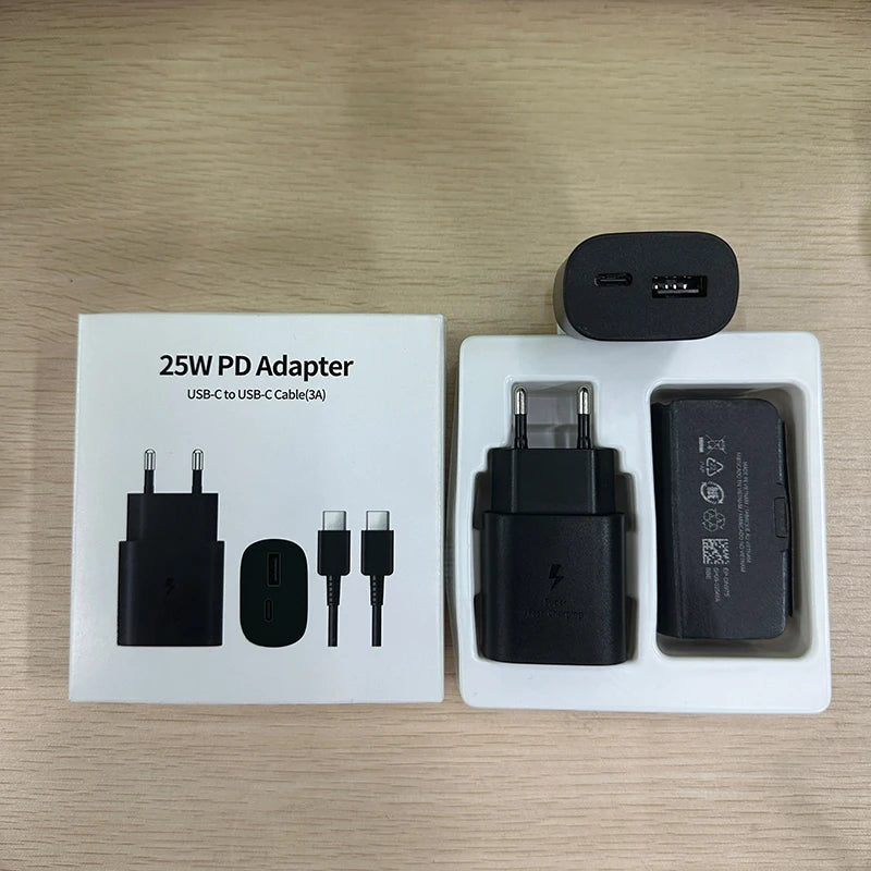 Samsung 25W USB-C Fast Charger Adapter - EU & US Plug Options Tidesmit