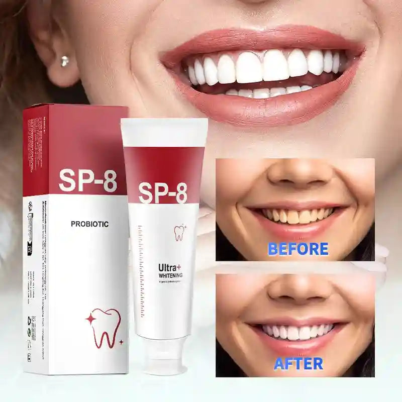 Tidesmit SP-8 Probiotic Toothpaste and Toothbrush set for teeth whitening and fresh breath