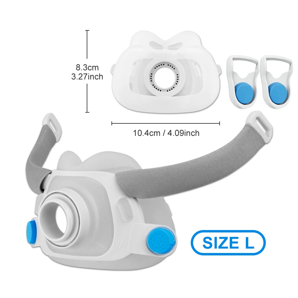 Face CPAP Mask & Frame Compatible with AirFit F40 Auto CPAP BiPAP Respirator Device Accessories Sleep Aid Apnea Anti Snoring
