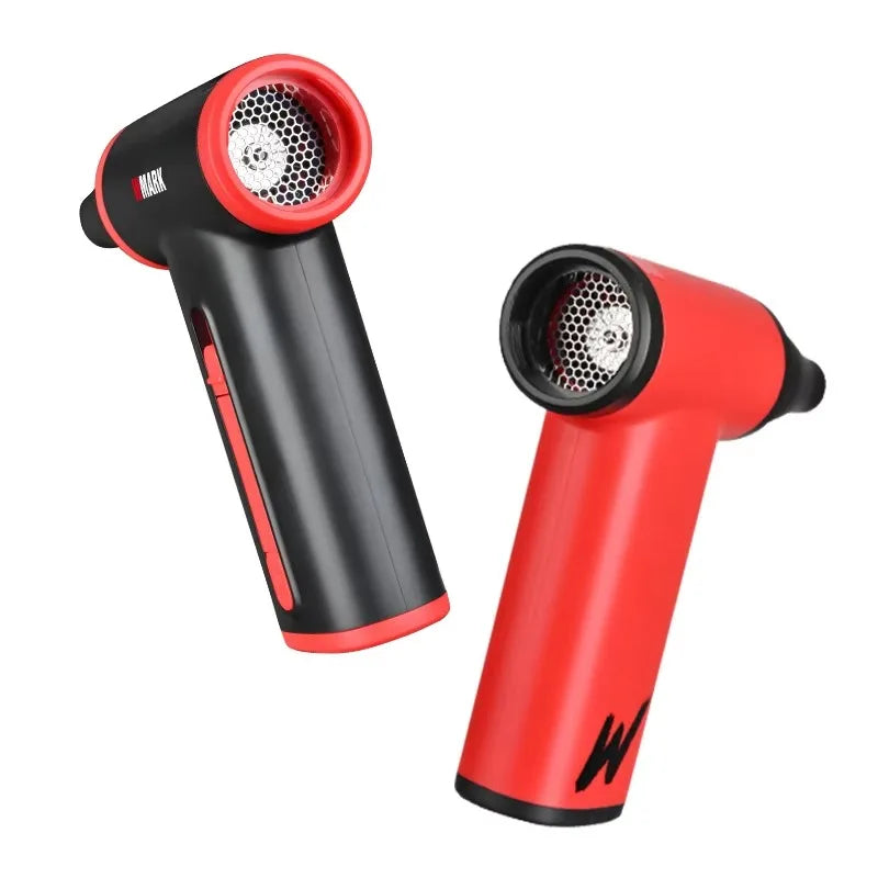 WMARK NG-TB001 professional handheld hair dryer and vacuum cleaner in black and red with honeycomb nozzle design.