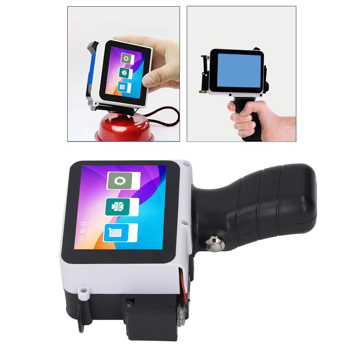 Handheld Inkjet Printer 12.7mm Inkjet Printing Machine for Barcode Date Label Batch Number Support Multi Languages Materials