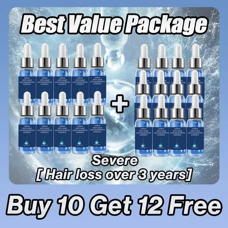Tidesmit Biotin anti-hair loss serum set for thicker hair growth and scalp massage treatment, 12-piece value pack.