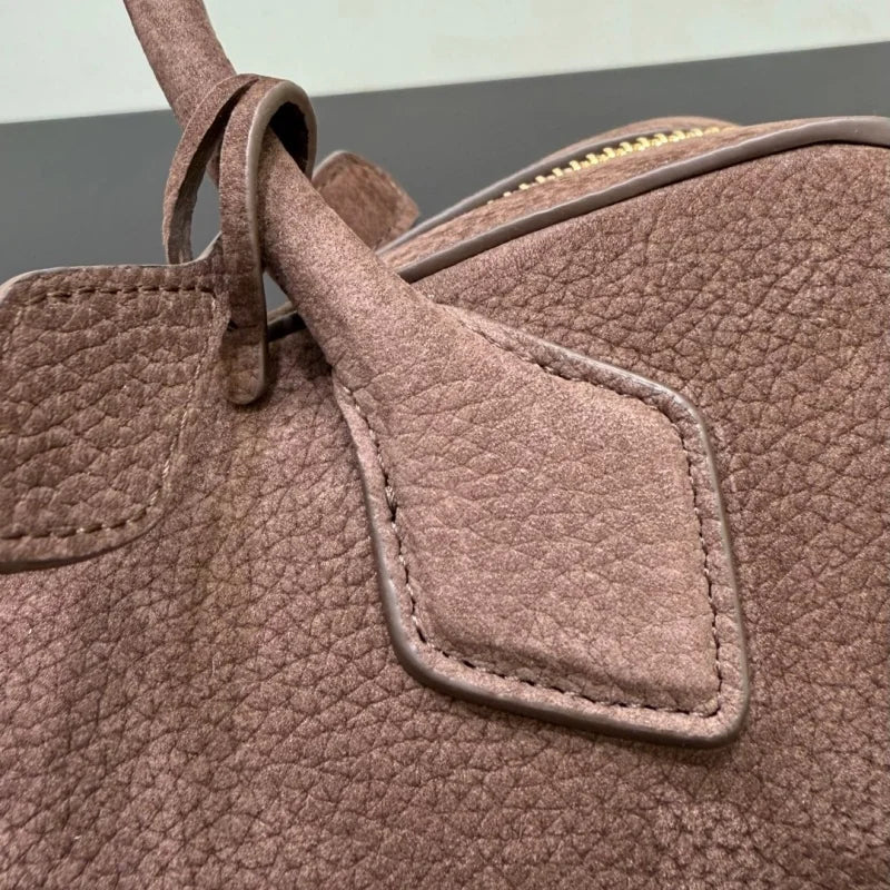 2026 high-quality genuine leather sausage bag, high-end customized high silk gloss leather handbag, women's shoulder bag