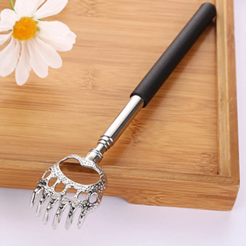 Telescopic Back Scratcher Stainless Steel Retractable Massager Back Massage Instrument C-Black Tidesmit