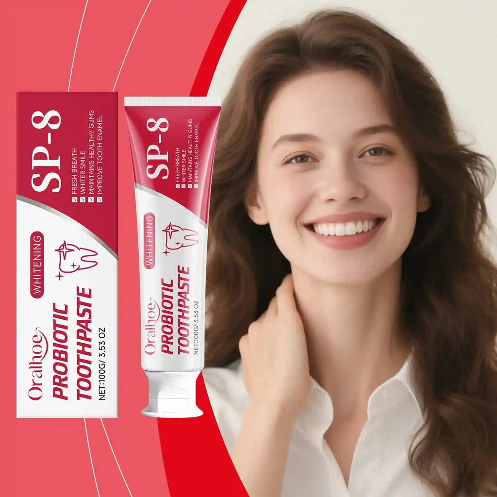 Tidesmit probiotic teeth whitening toothpaste for enamel brightening and sensitive gum protection