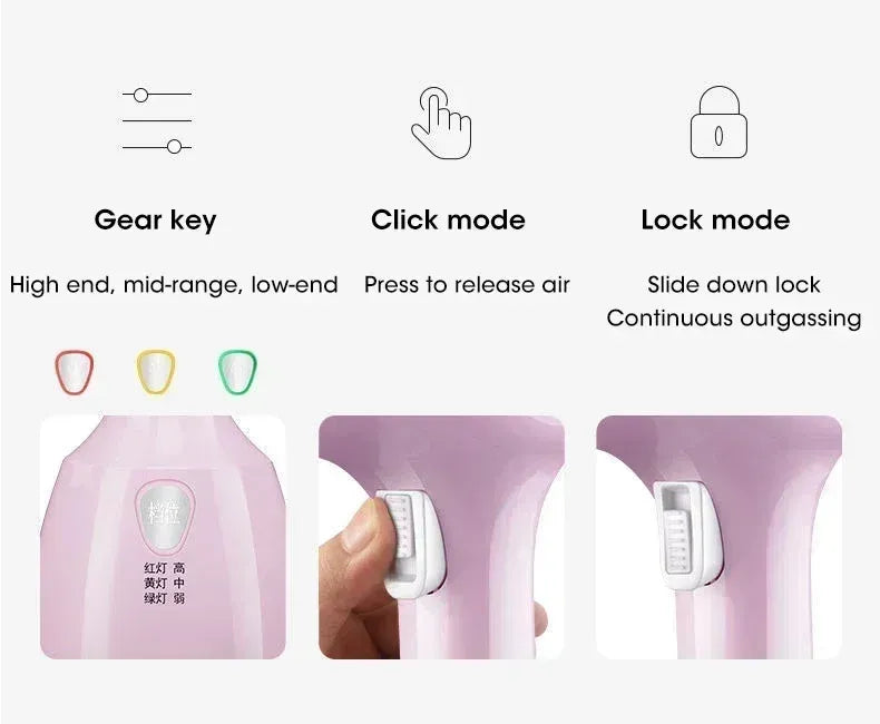 Tidesmit 1500W Handheld Garment Steamer 330ml Pink EU Plug