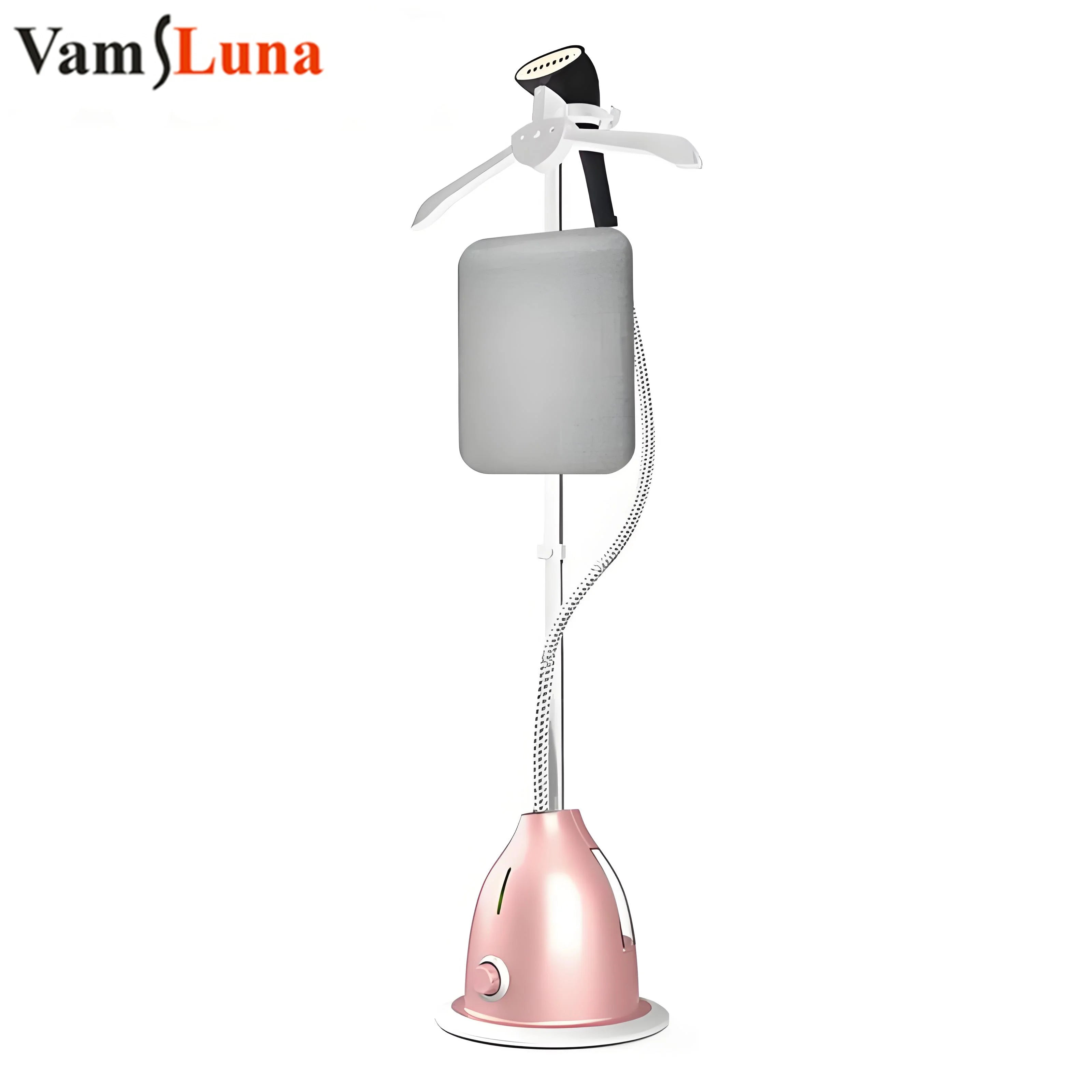 Tidesmit 2000W powerful garment steamer for clothes with fabric brush and vertical hanging design for easy ironing