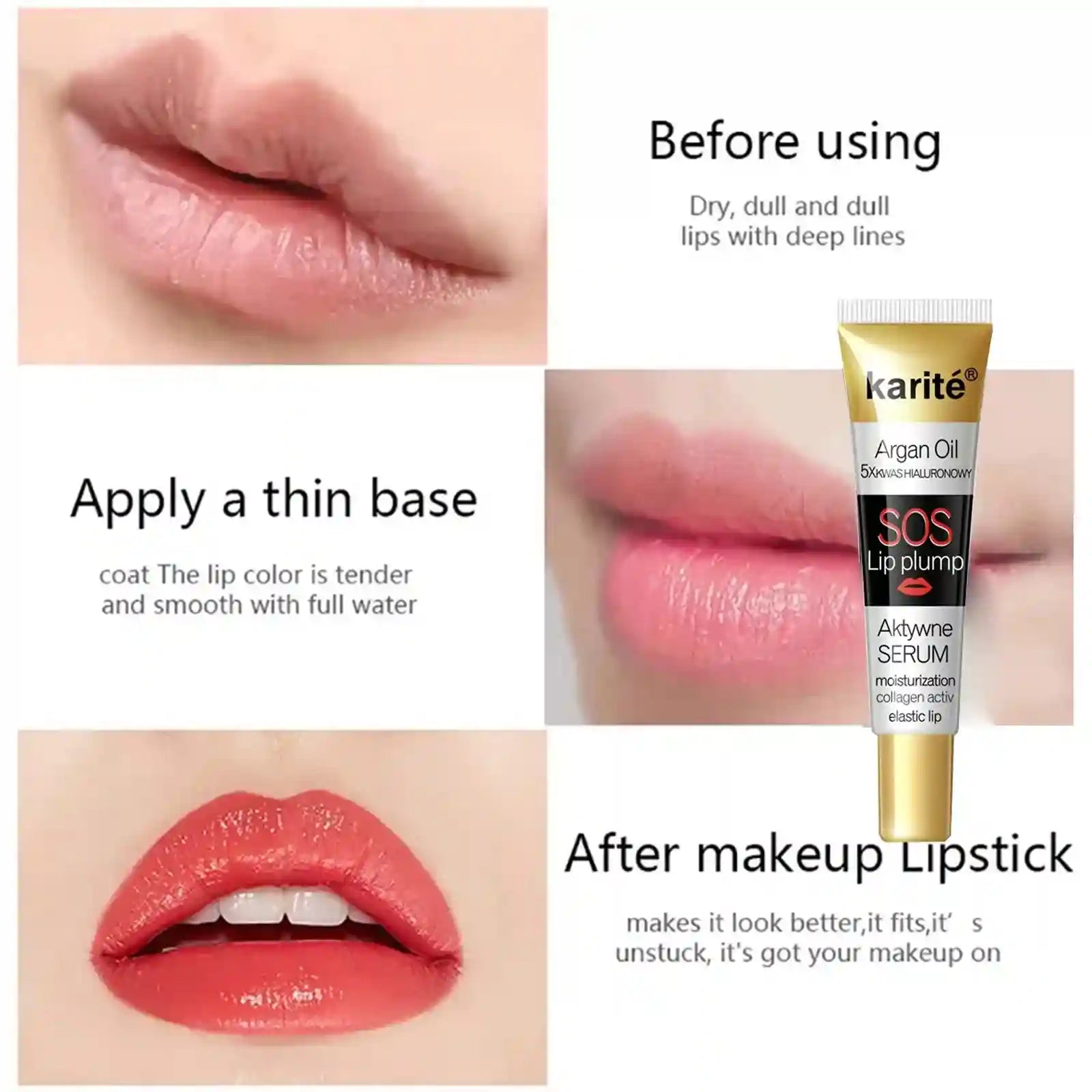 Argan Oil Lip Plumping Essence | Moisturizing Lip Care | Tidesmit Lip Care Tidesmit