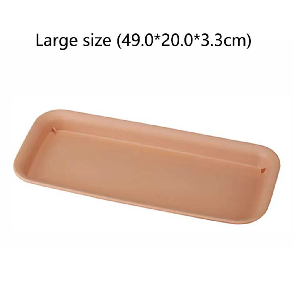 Water Tray Floor Flower Pot Tray 57.5*22.5*3.5cm Plastic Flower Pot Outdoor Garden Supplies Plant Rectangular Pot