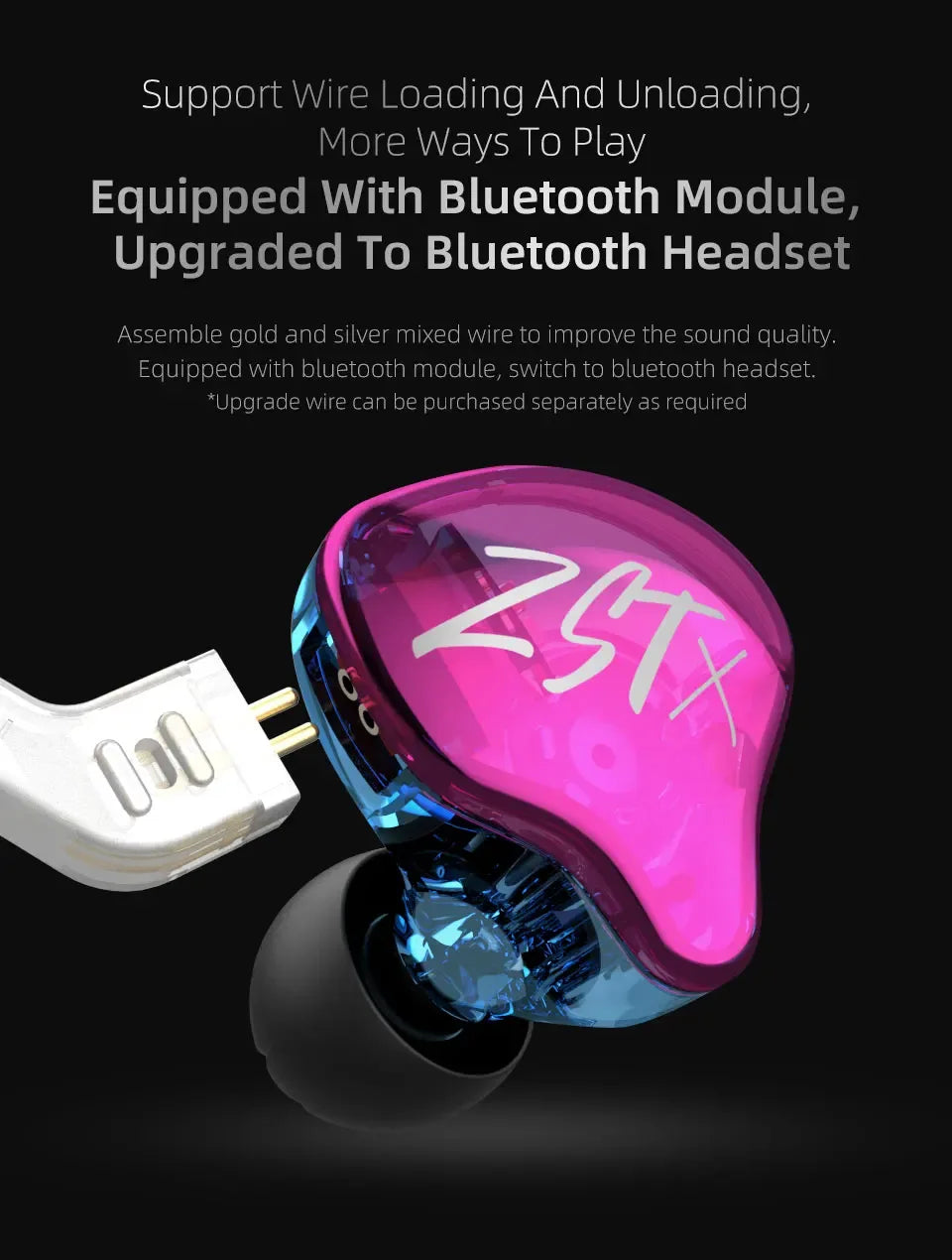 KZ ZSTX In-Ear Monitors Hybrid Driver Noise Cancelling by Tidesmit Tidesmit