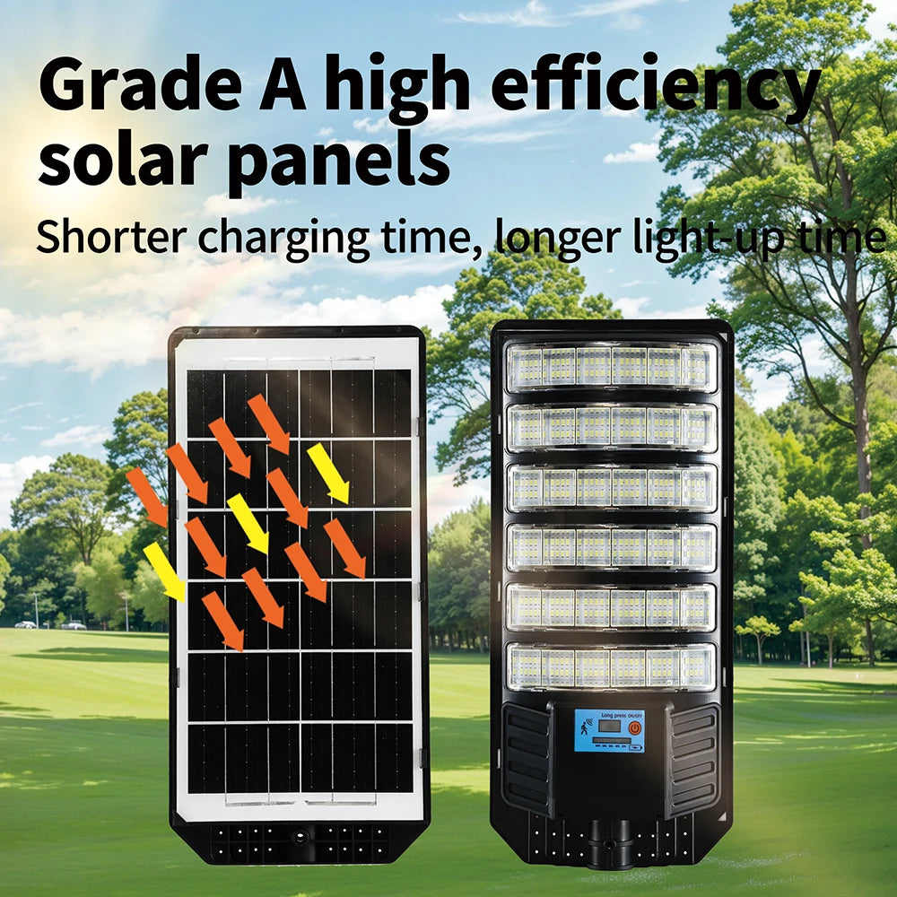 New 288 LED Solar Outdoor Street Light, with Motion Sensor Super Bright Wall Lamp Waterproof Solar Light for Garden Street Patio