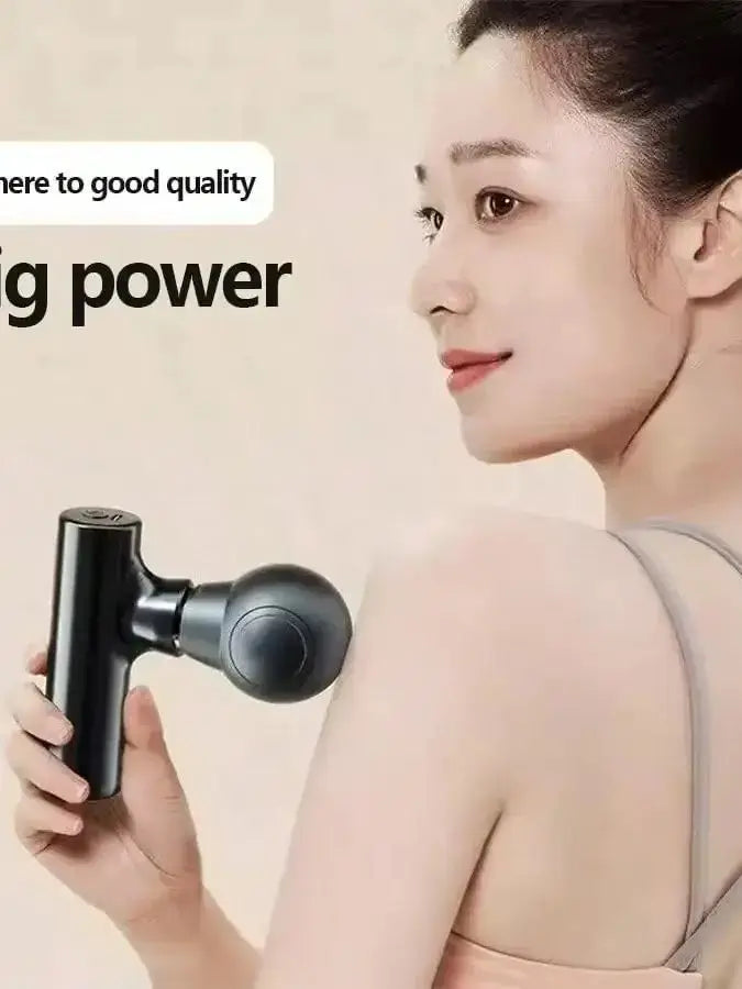 Deep Tissue Massage Gun - Compact Percussive Therapy Tool (Black) Fascia Gun Tidesmit