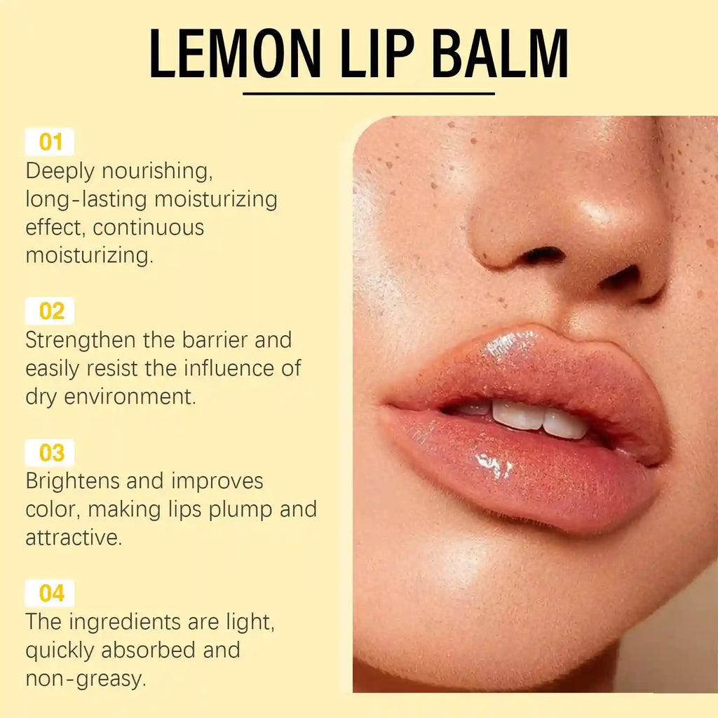 Lemon Ginger Lip Treatment Mask – Moisturizing Repair Balm Set Lip Care Tidesmit