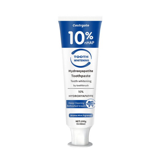 Tidesmit 10% hydroxyapatite whitening toothpaste for deep cleaning, enamel strengthening, and fresh breath.