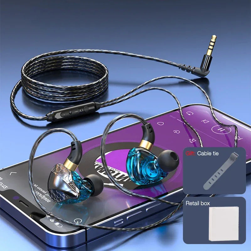 Wired Headphones 3.5mm with Mic | Hi-Fi Stereo Sound | Tidesmit S18 S18 blue Tidesmit
