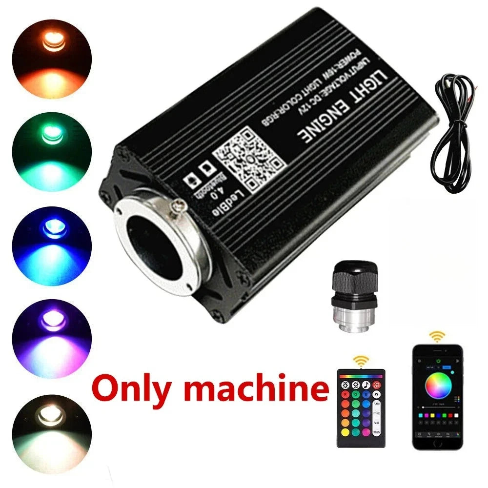 Fiber Optic Starry Sky Car Atmosphere Lamp - RGB LED Lighting Kit Only machine A Tidesmit
