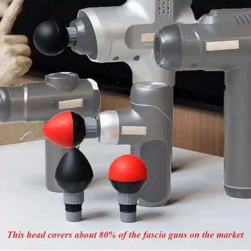 Massage Gun Replacement Heads | Soft Silicone Deep Tissue Attachments Fascia Gun Tidesmit