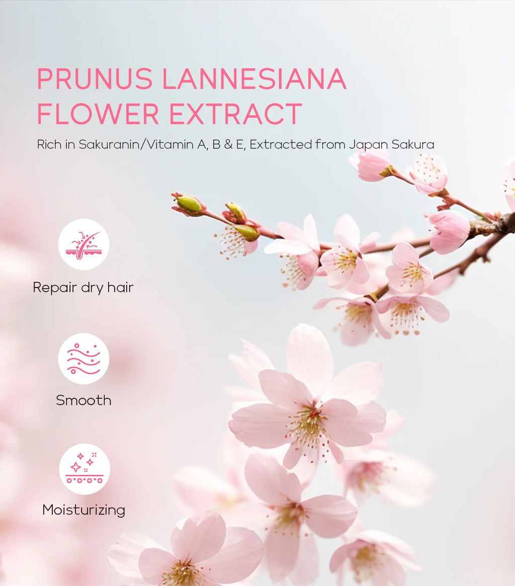 LAIKOU Sakura Shampoo And Hair Conditioner Cherry Blossom Nourishing Repair Dry Hair Smooth Anti Frizz Moisturizing Hair Care