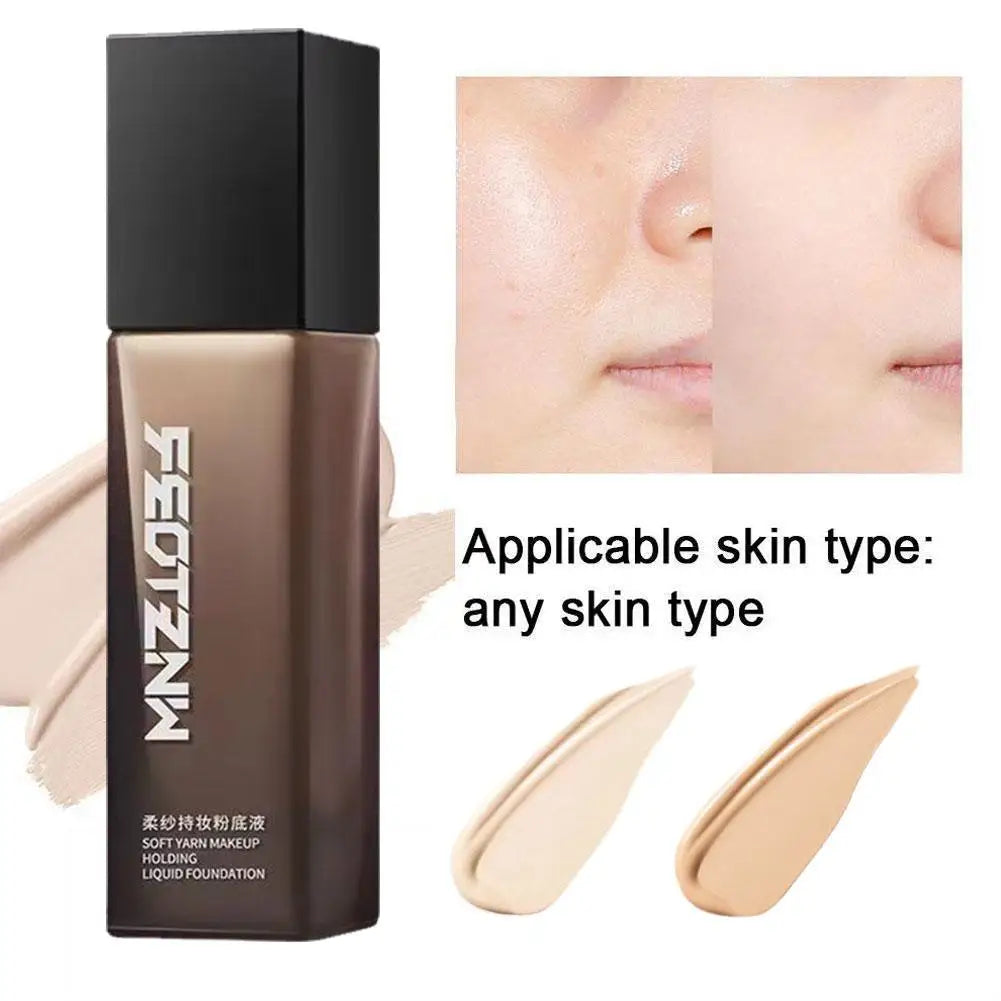 Tidesmit Long-Lasting Soft Yarn liquid foundation texture close-up for smooth skin and wrinkle coverage