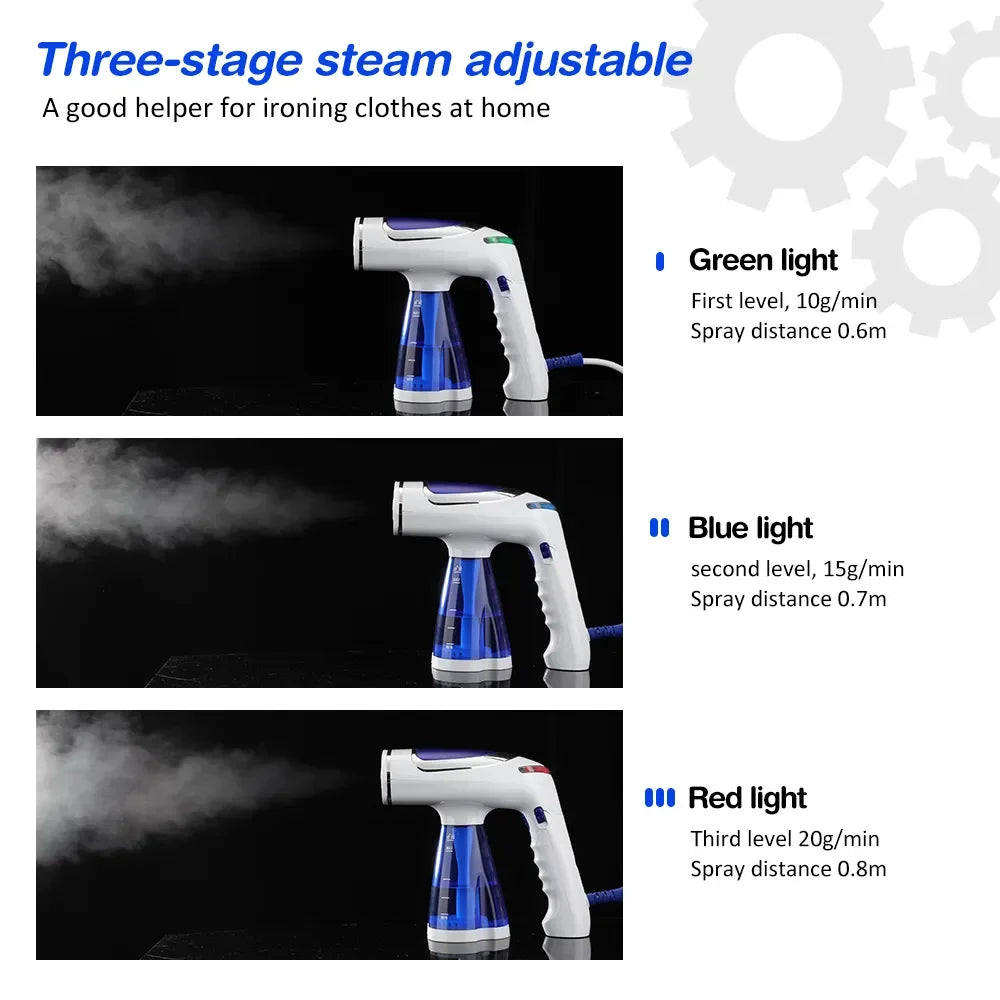 Tidesmit 1600W portable foldable garment steamer compact design for travel and home clothes steaming