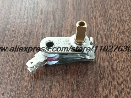 Air fryer temperature control switch with brass terminal pins and metal mounting tab