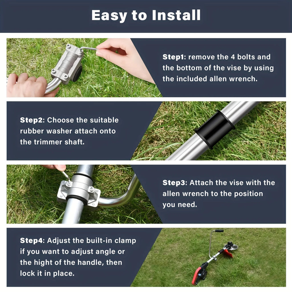Trimmer Grip String Trimmers Handle With Bracket Clamp Trimmer Handle For Landscaping Edging Lawn Yard Trimming Garden tools