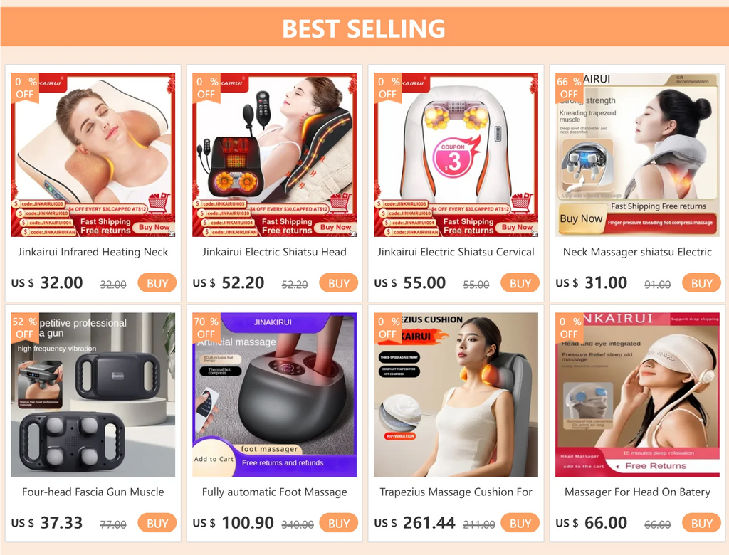 Electric Back Massager with Heat for Deep Tissue Muscle Relief Back Massage Instrument Tidesmit