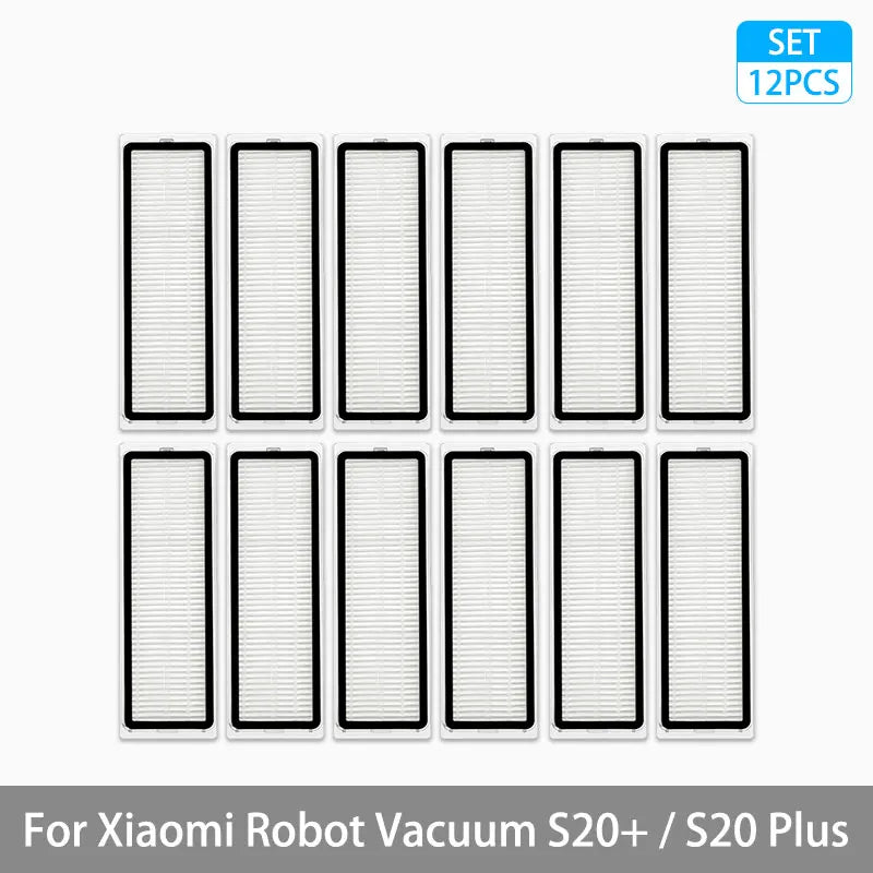 Tidesmit replacement main brush, side brush, filter, and mop kit for Xiaomi Robot Vacuum S20 Plus B108GL parts