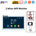 1080P Tuya Smart WIFI Doorbell Camera Apartment Video Intercom 2 Wires 7/10 Inch Wireless WIFI IPS Touch Monitor 5-in-1 Unlock