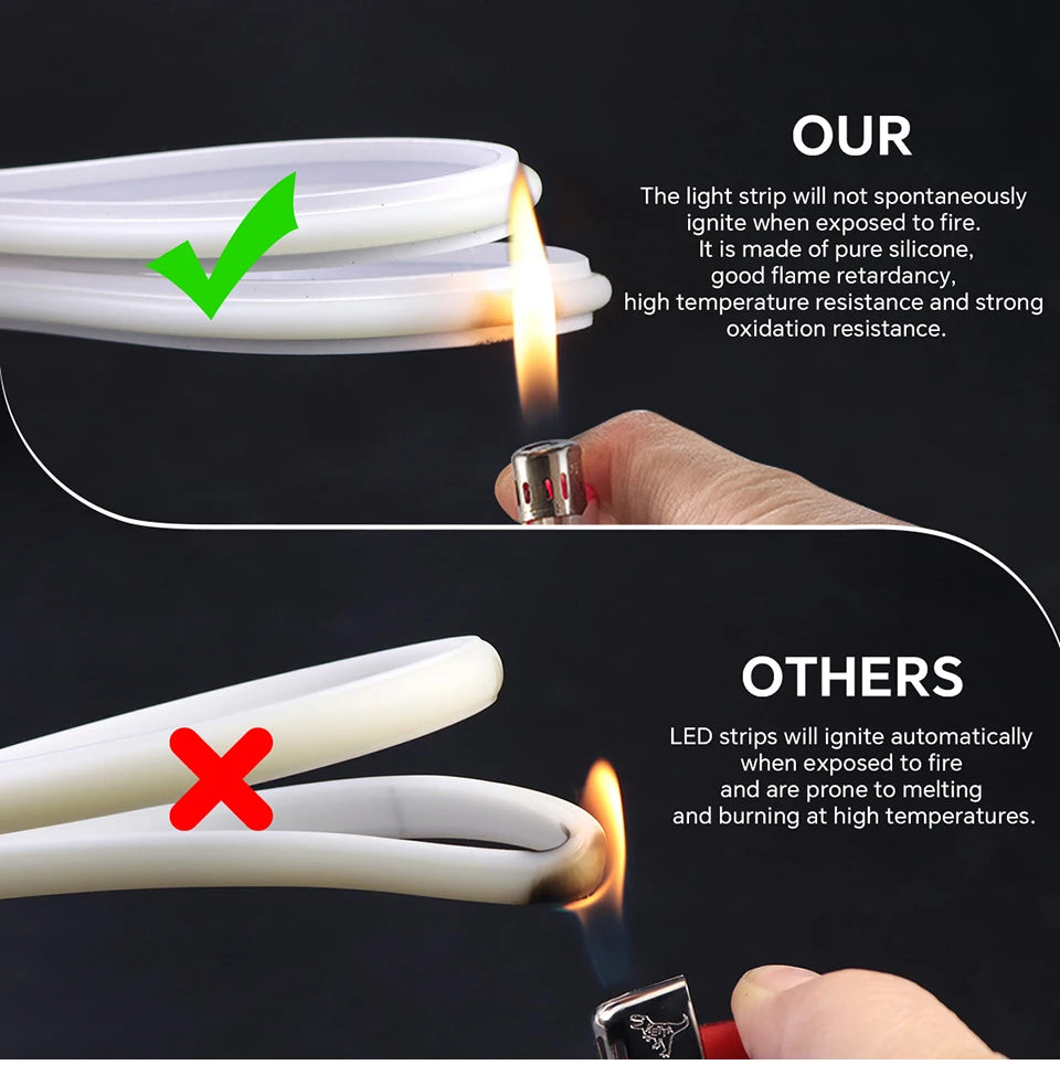 Super Bright 220V COB LED Strip with Switch FOB Tape Ribbon EU Plug 2M 5M 30M 25M 20M 15M 10M LED Lights For Kitchen Room Decor