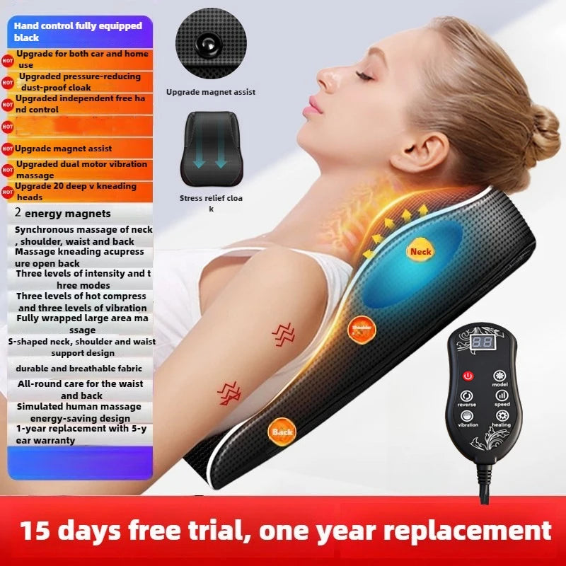 Electric Cervical Pillow with Heated Airbag for Neck Relaxation Relaxation Treatment Basic Tidesmit
