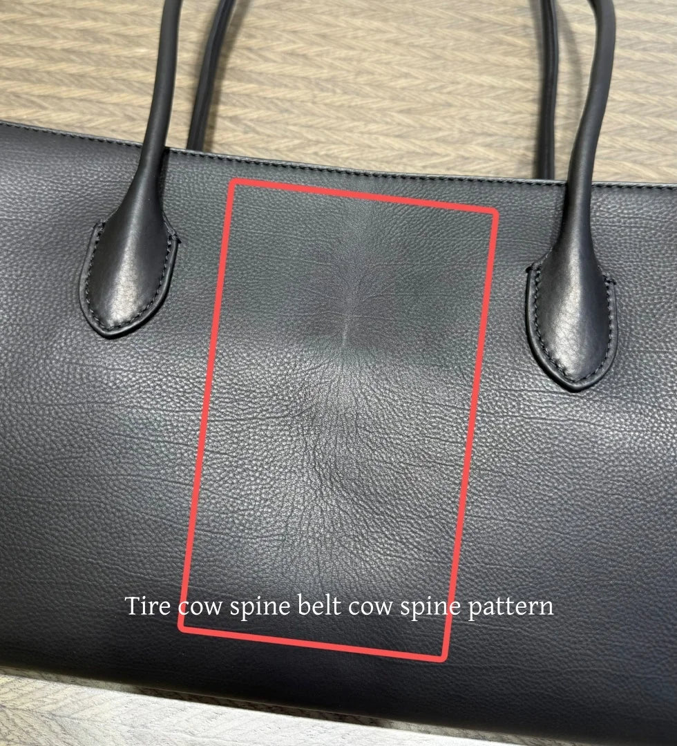 2026 new cow spine leather large capacity shoulder bag, leather handbag, commuting leather women's bag, high-end customized vers