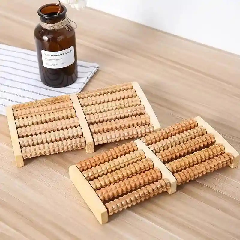Wooden Foot Massager Roller | Deep Tissue Reflexology Tool Massage Roller Tidesmit