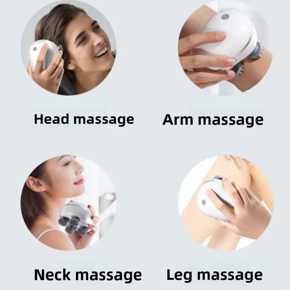 Electric Head Massager by Tidesmit | Portable Rechargeable Wellness Tool Relaxation Treatment Tidesmit