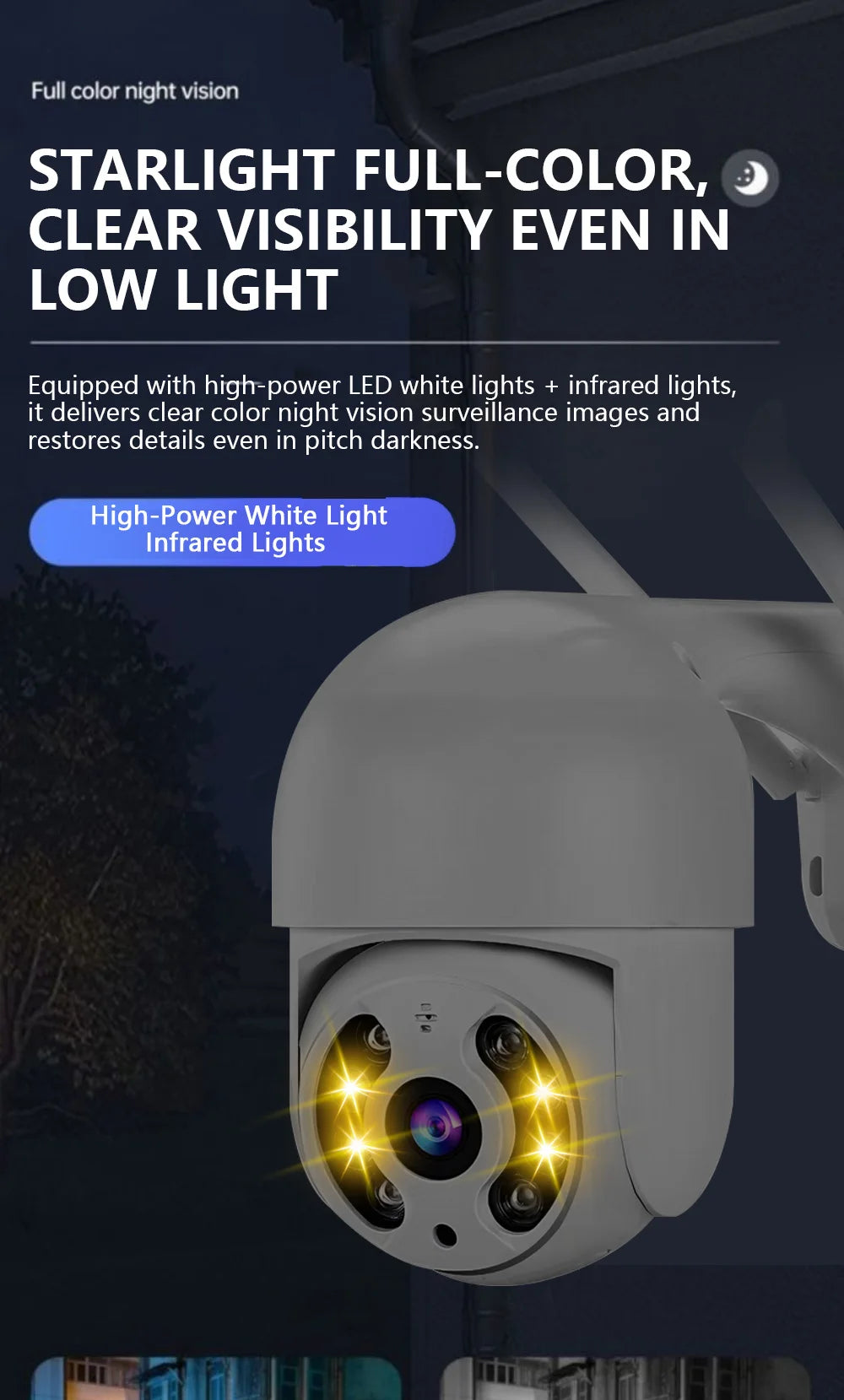 8MP 4K Wireless PTZ Camera HD 1080P Color Night Vision Wifi IP Camera Outdoor 5MP Ai Auto Tracking CCTV Surveillance Cam V360PRO
