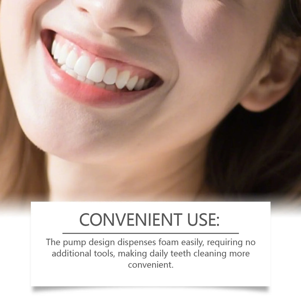 Tidesmit 5D White Foam Toothpaste Mousse for gentle teeth whitening, stain removal, and fresh breath care.
