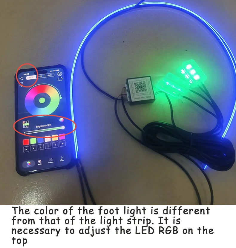 Car Ambient Lighting RGB LED Symphony Atmosphere Lamp by Tidesmit Tidesmit