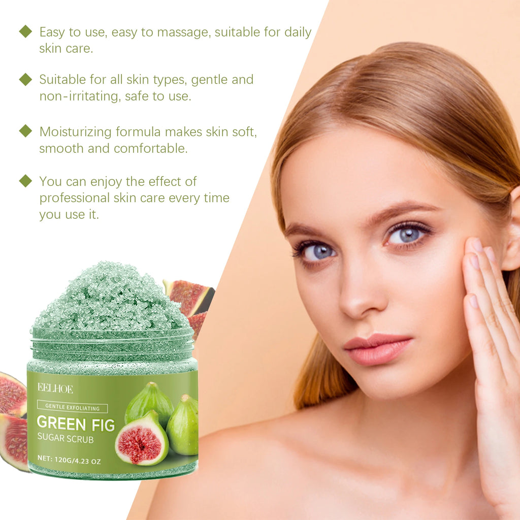 Green Fig Sugar Scrub | Natural Exfoliating Body Polish for Radiant Skin Scrubs Treatments Tidesmit