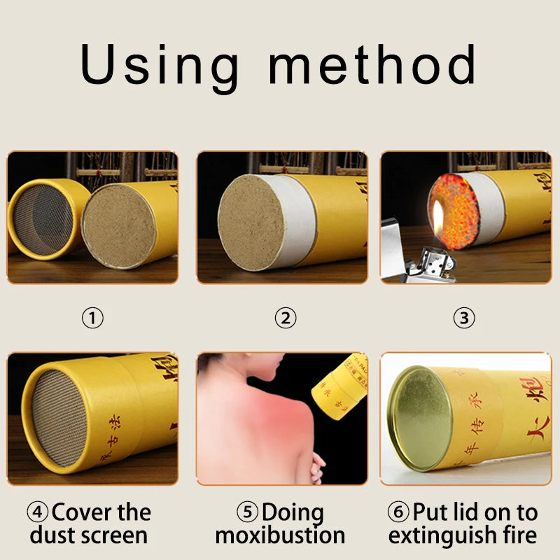 Moxibustion Roll 7cm Thick Pure Moxa Stick for Meridian Therapy Relaxation Treatment Tidesmit