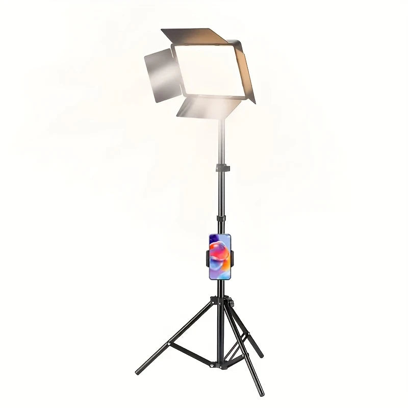 Square LED Ring Light with Adjustable Tripod - Studio Lighting Kit Tidesmit