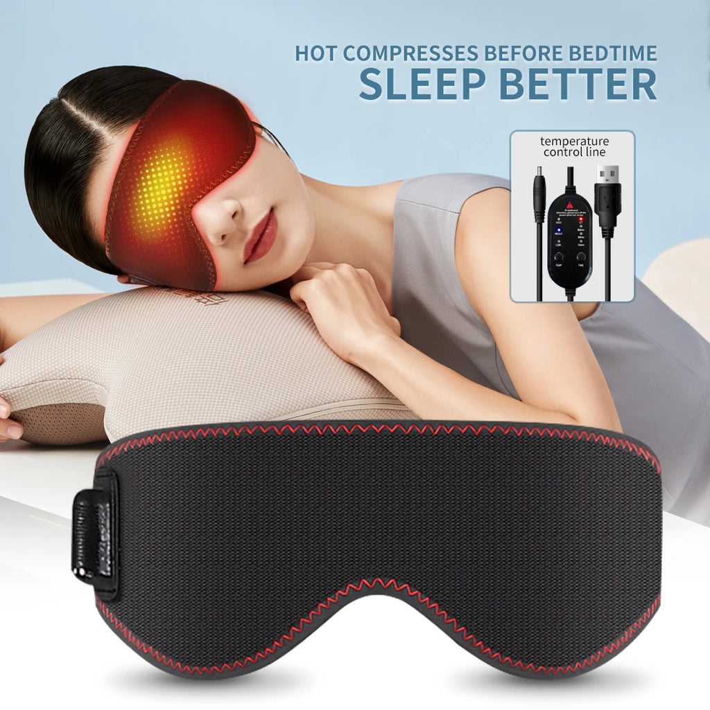 Heated Eye Mask for Dry Eyes | 3-Level Heat Therapy & Massage - Tidesmit Massage Cushion Tidesmit