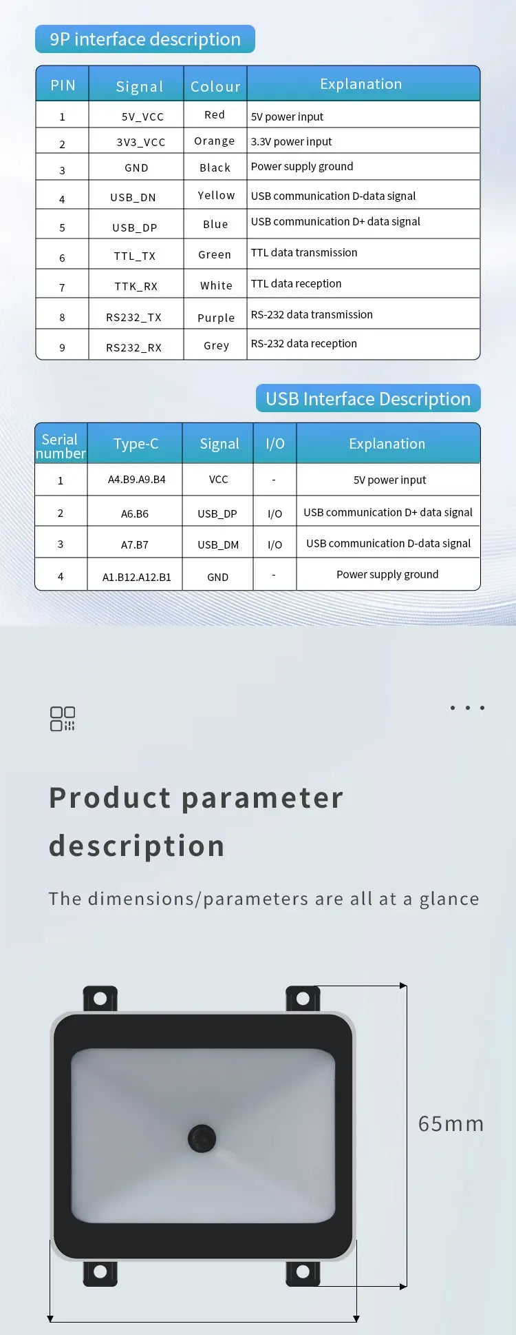 Small Bar Code Scanner USB TTL RS232 Embedded 1D 2D Barcode Reader QR Code Scanner Module Apply for Vending Machine