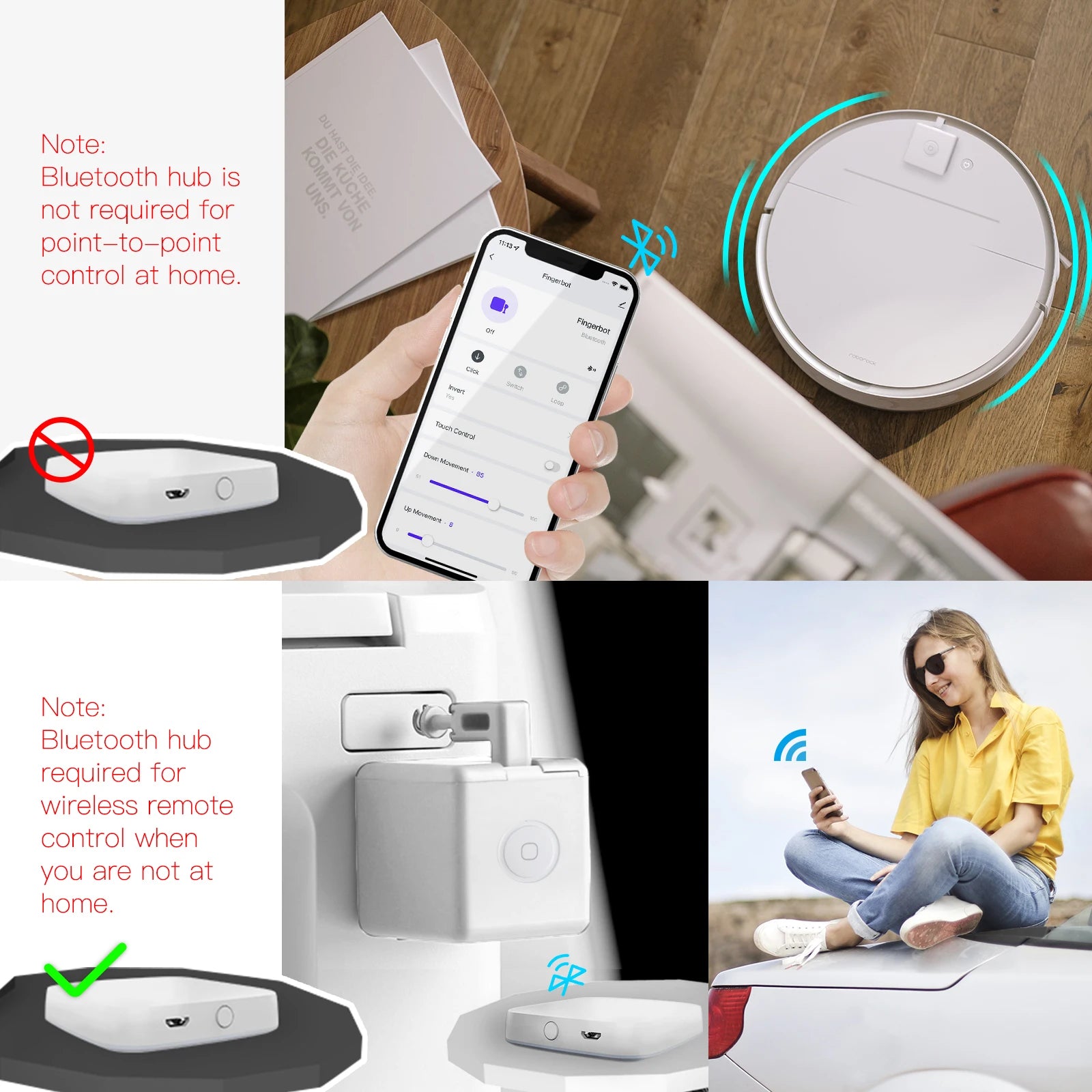 MOES Tuya Fingerbot Button Pusher New Bluetooth finger robot Smart Life App automatic switch Voice Control Alexa Google Home