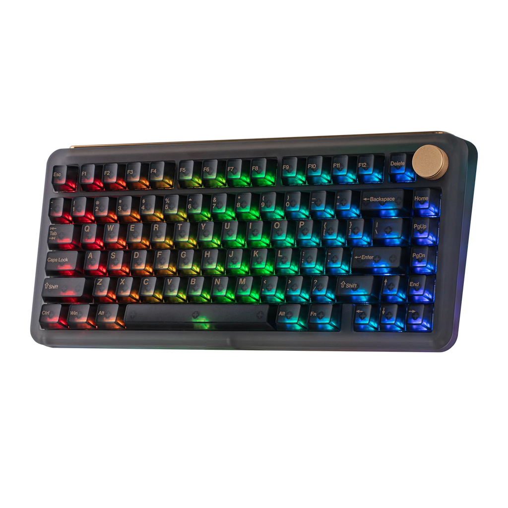 KiiBOOM Phantom81 V4 75% ANSI US Layout Tri-mode Wireless Acrylic Semi-Translucent Mechanical Keyboard with Shine Through Keycap