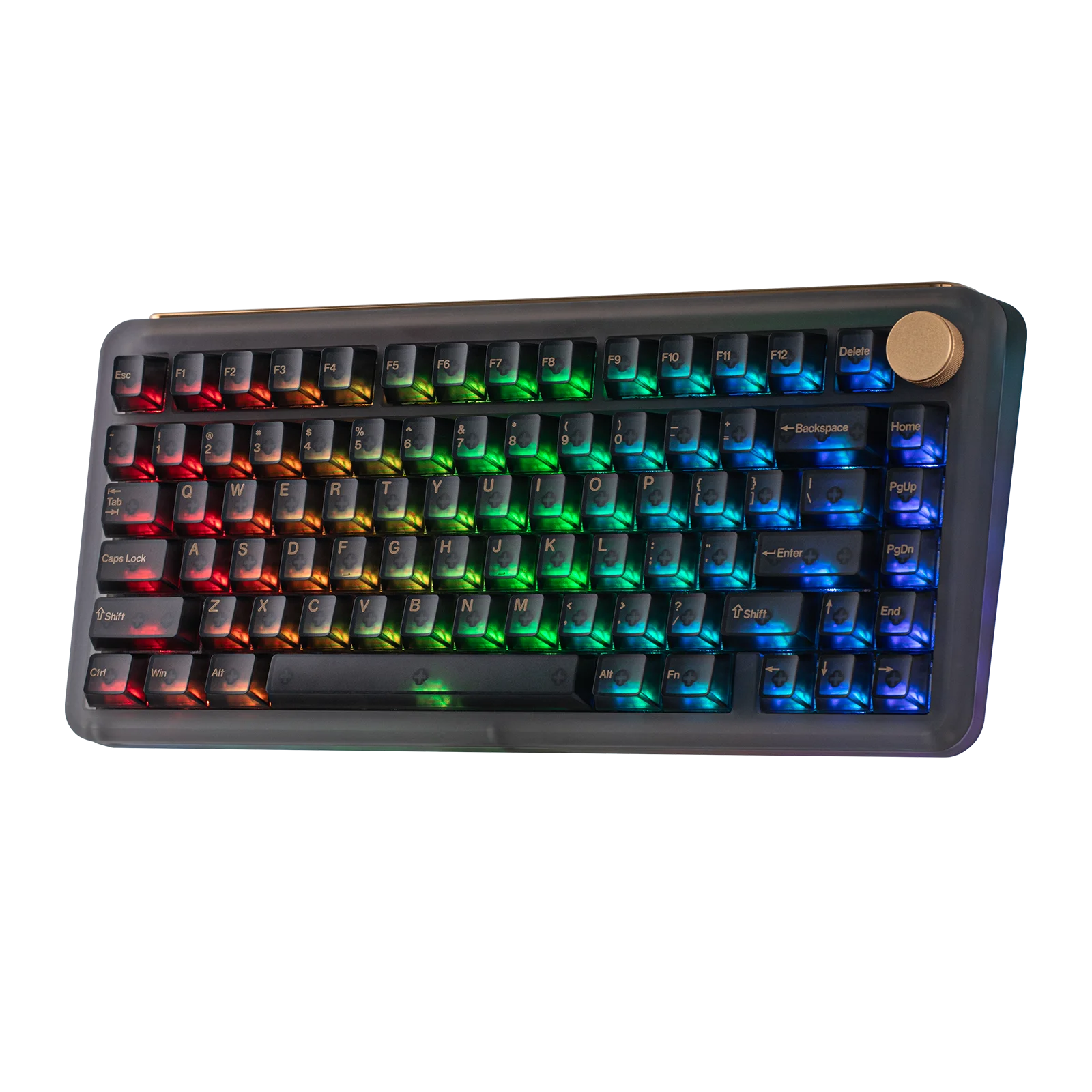 KiiBOOM Phantom81 V4 75% ANSI US Layout Tri-mode Wireless Acrylic Semi-Translucent Mechanical Keyboard with Shine Through Keycap